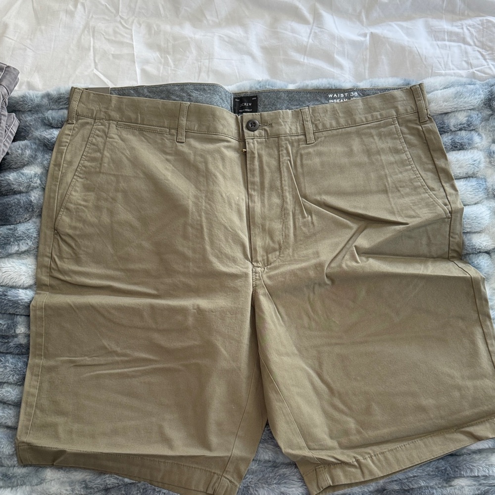 J. Crew Men's Khaki Flat Front Shorts